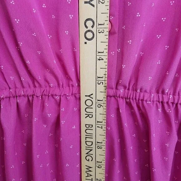 Petites For Maggy Secretary  Dress Size 6 Puff‎ Sleeve Pleated Top Vintage 80s - Picture 8 of 10